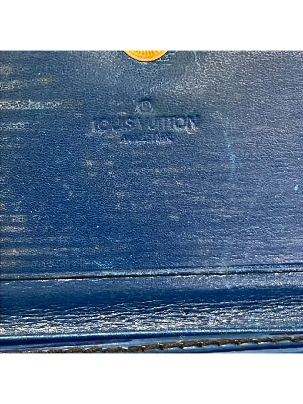 Louis Vuitton Hook Wallet Epi Porto Monet Billets Cult Cles Toledo Blue Leather